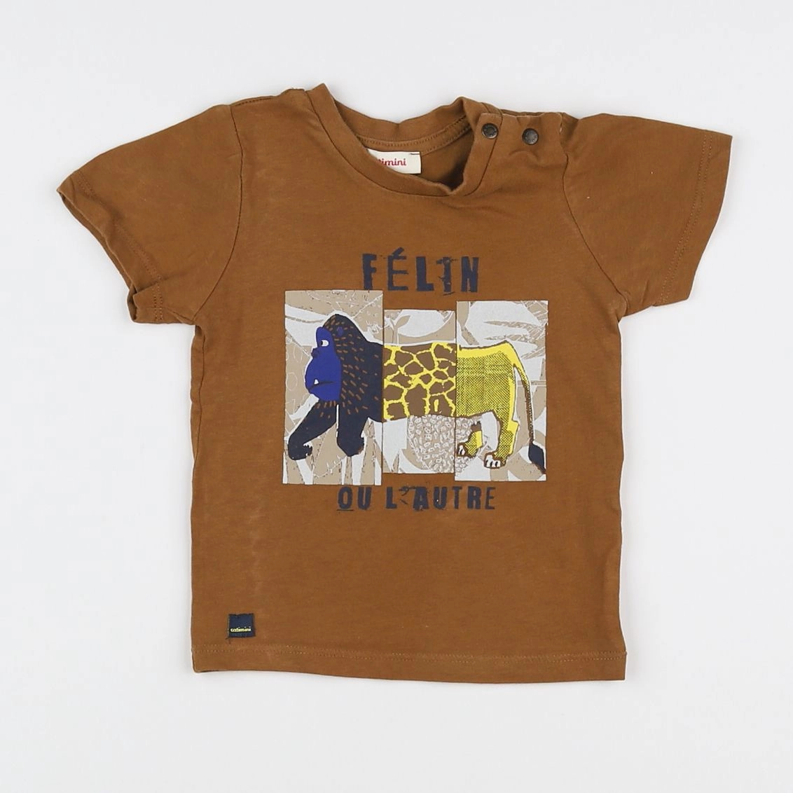 Catimini - tee-shirt marron - 12 mois